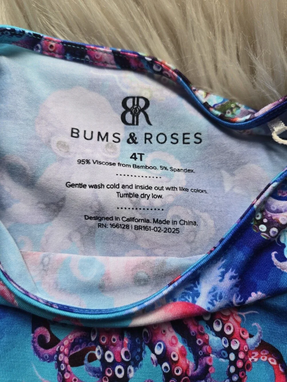 Bums & Roses Octopus Print Top with Lilac Shorts
